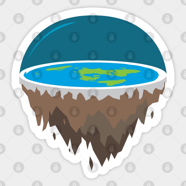 Flat Earth Sticker by silentboy